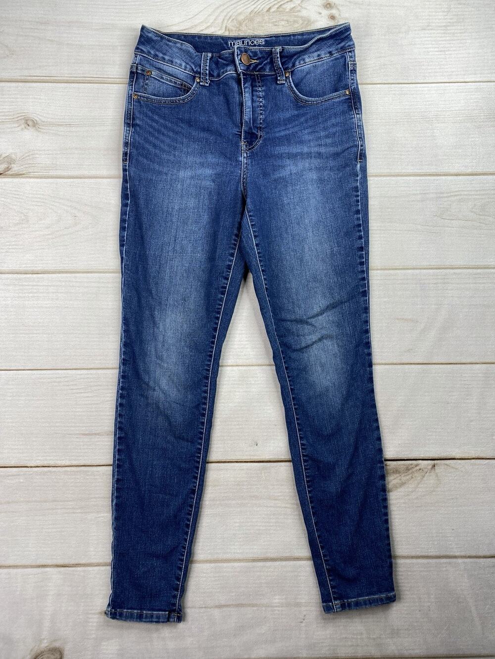 Maurices Everflex Jeans Womens 10 Skinny High Rise Dark Wash Stretch Denim